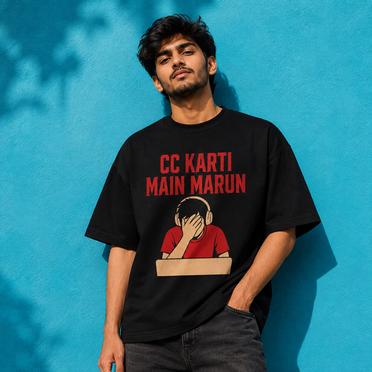 CC Karti Main Marun | Oversized Tee