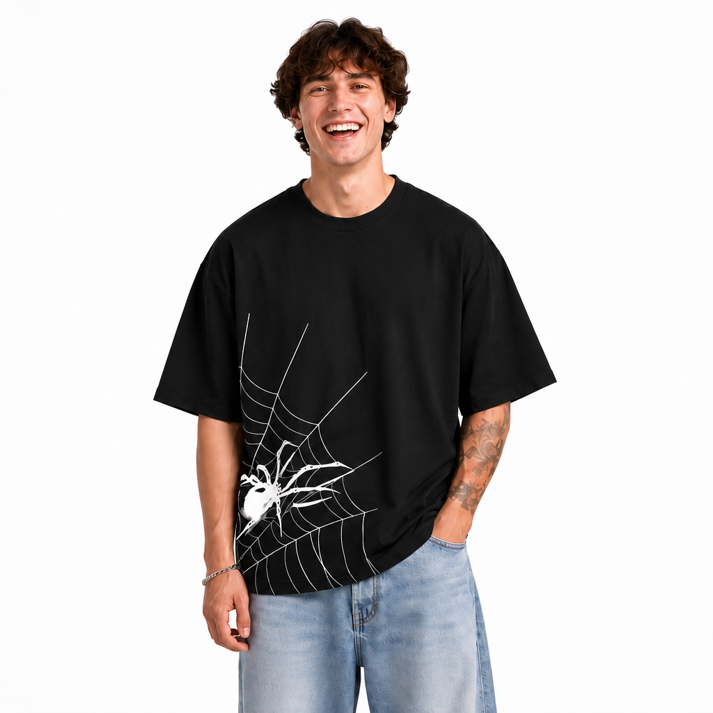 Spider Web Oversized T-Shirt