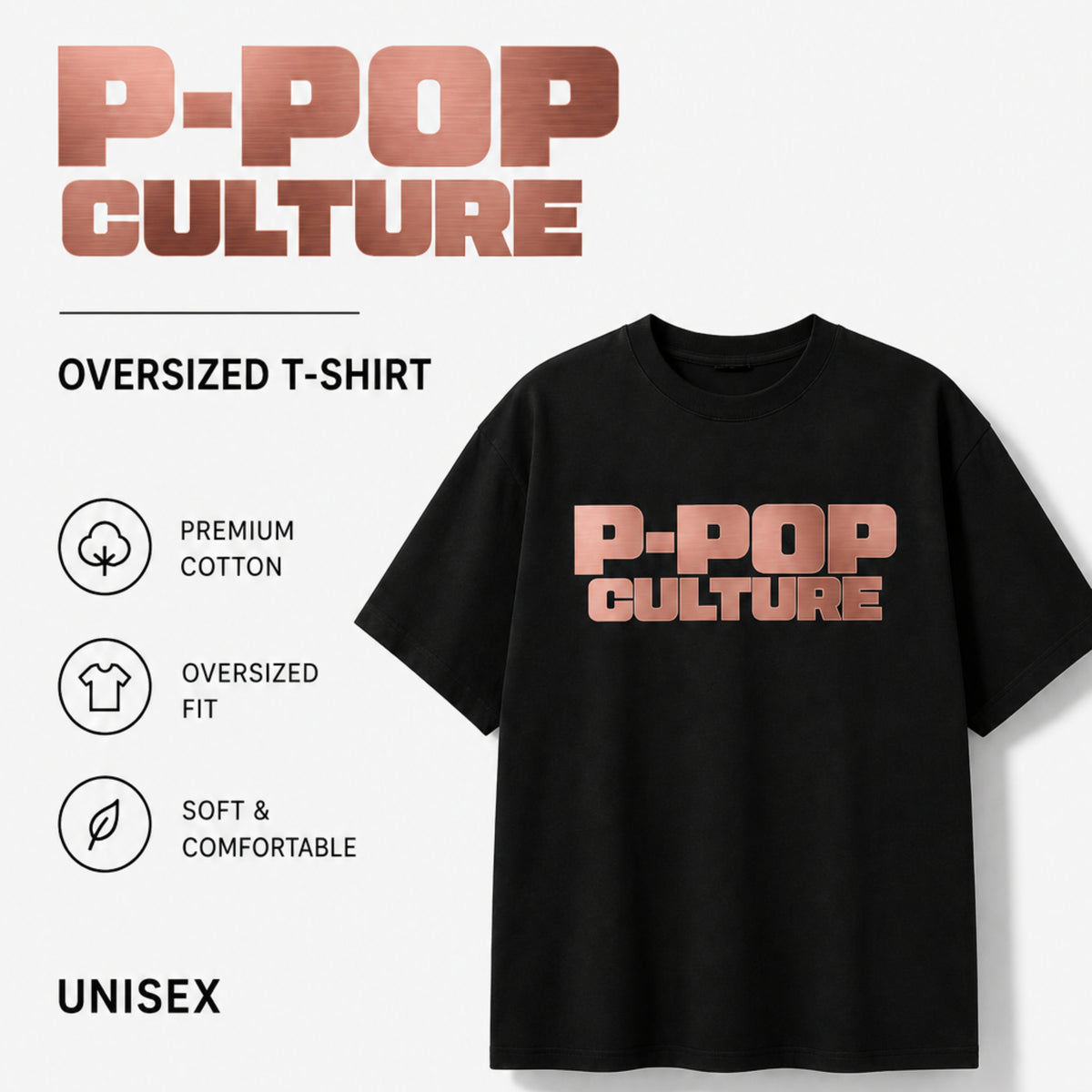 P-POP Culture Oversized Tee
