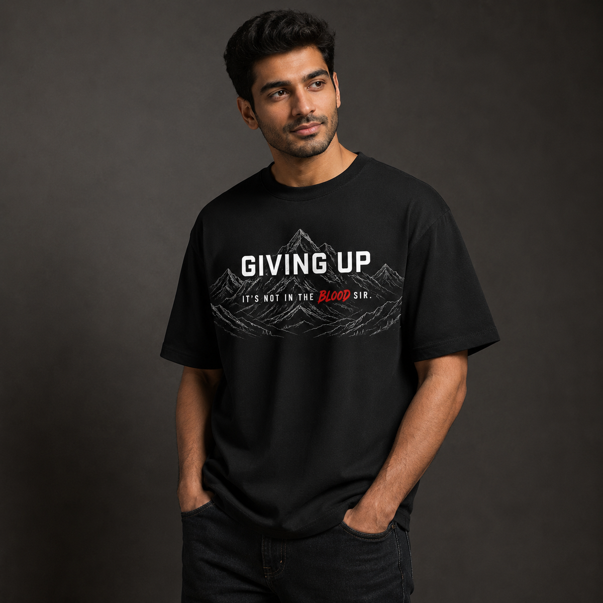 Never Give Up | Oversized Tee