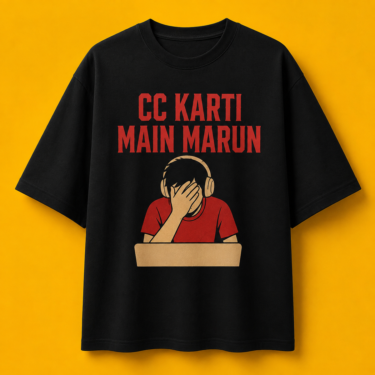 CC Karti Main Marun | Oversized Tee