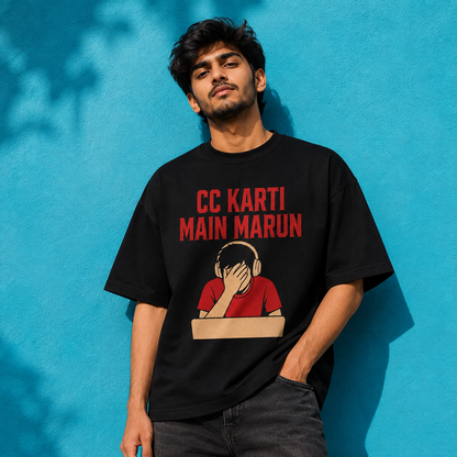 CC Karti Main Marun | Oversized Tee