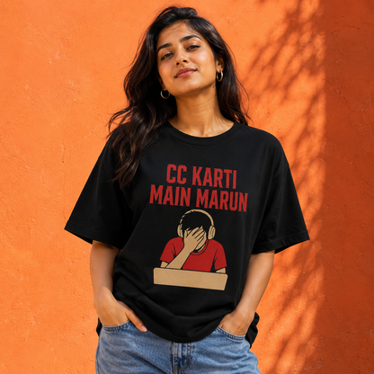 CC Karti Main Marun | Oversized Tee