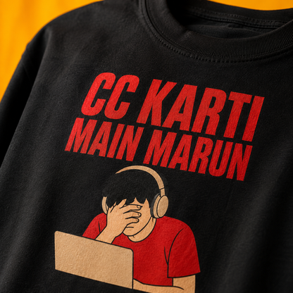 CC Karti Main Marun | Oversized Tee