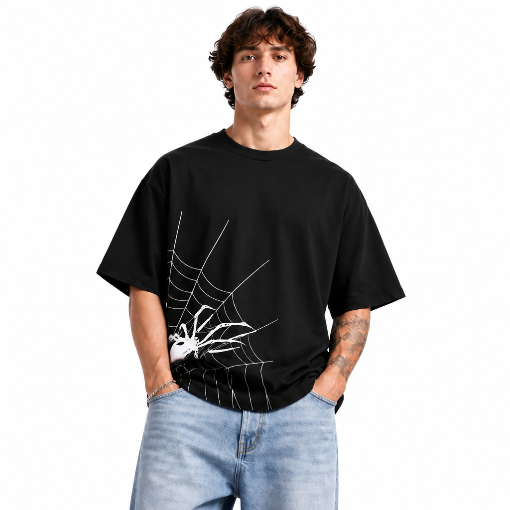 Spider Web Oversized T-Shirt