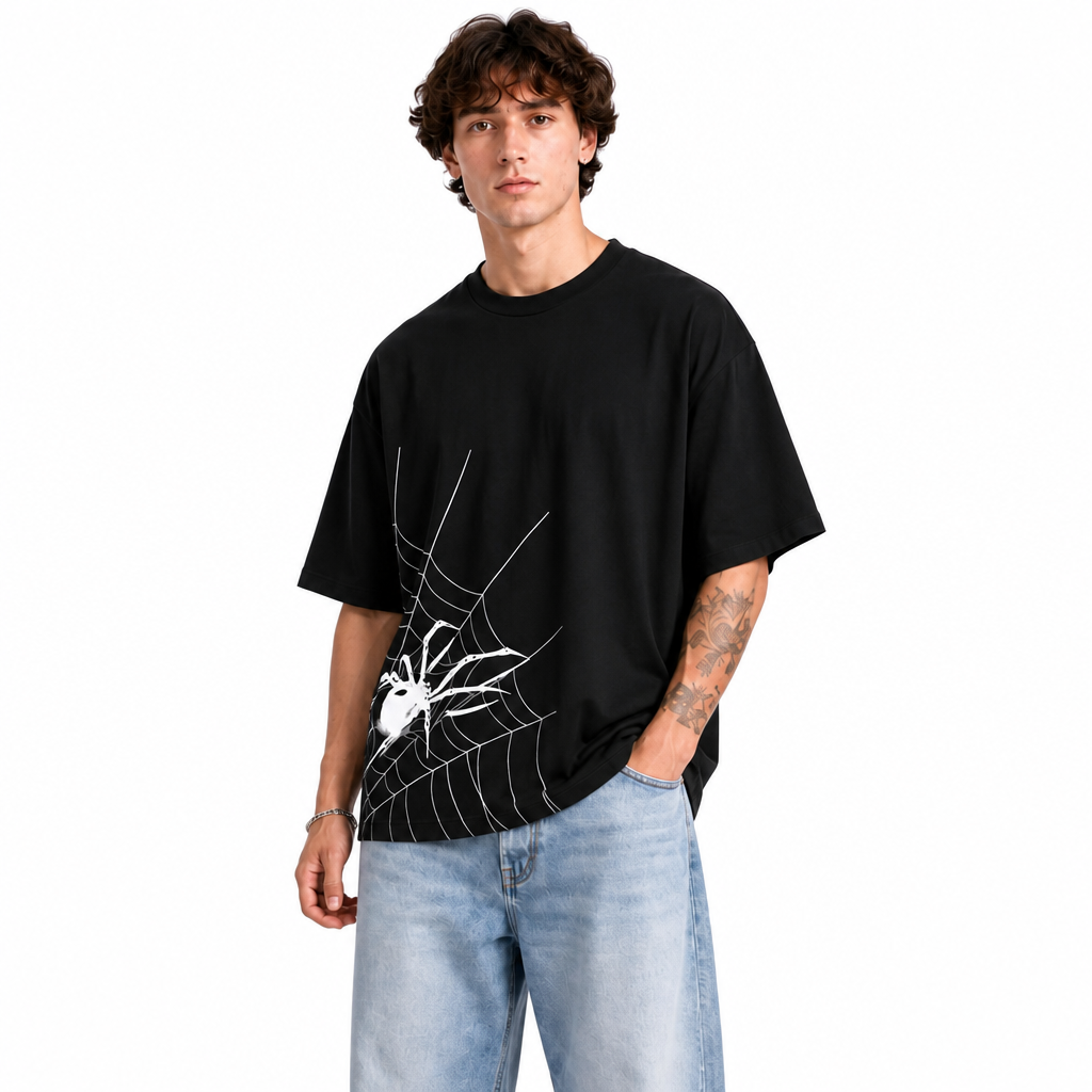 Spider Web Oversized T-Shirt