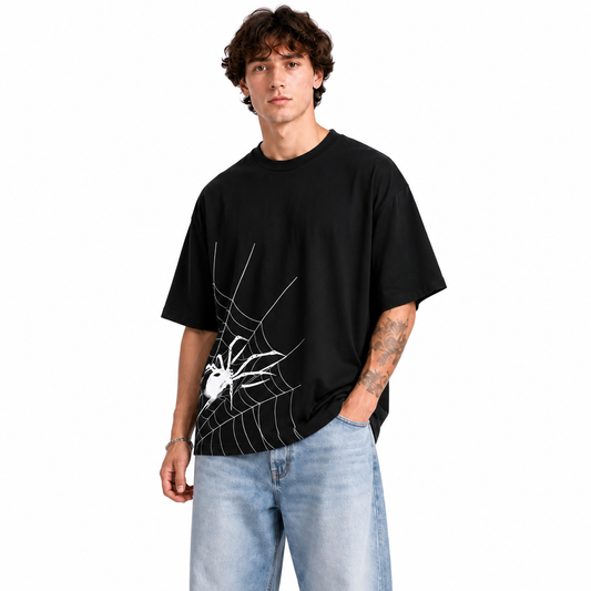 Spider Web Oversized T-Shirt