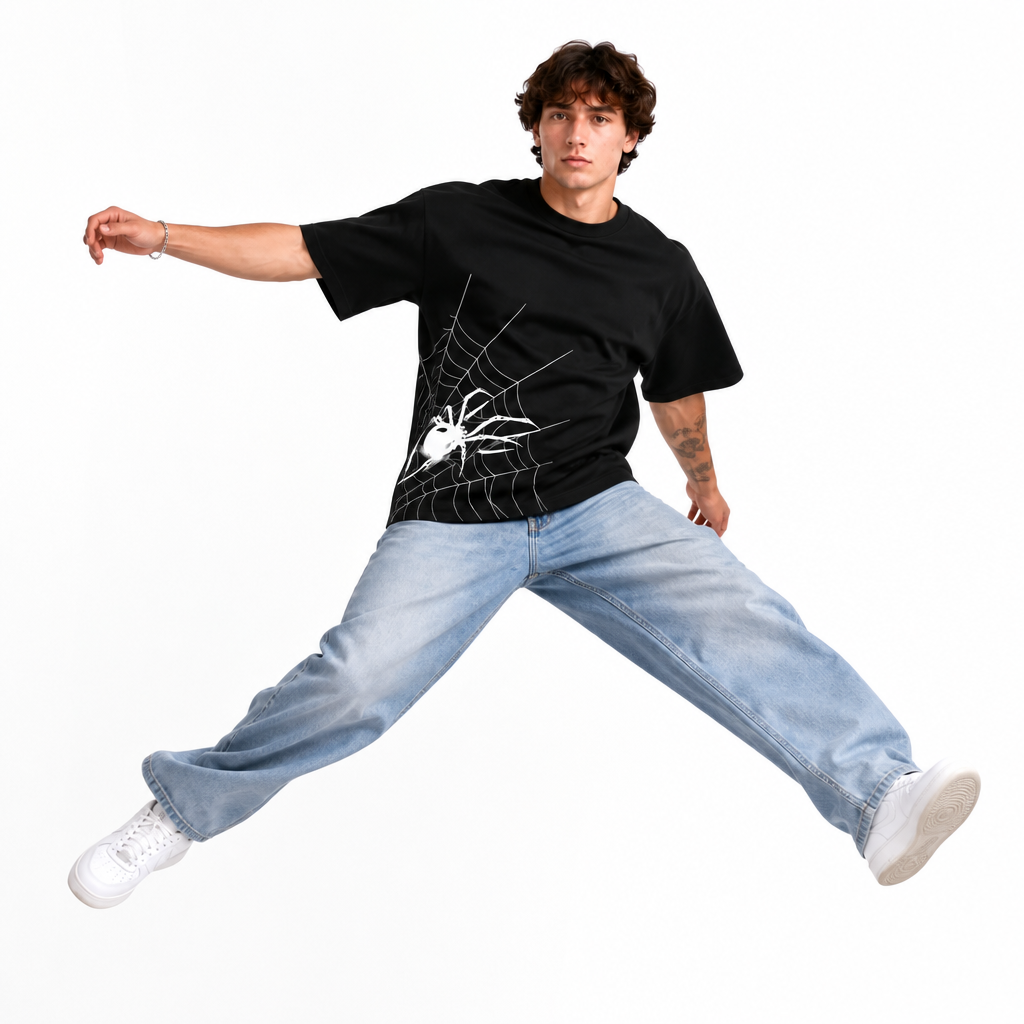 Spider Web Oversized T-Shirt